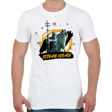 PRINTFASHION István király - Férfi póló - Fehér férfi póló