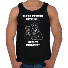 PRINTFASHION Iszol te rendesen? - Férfi atléta - Fekete atléta, trikó