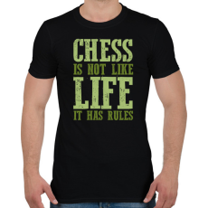 PRINTFASHION It has rules - Chess - Férfi póló - Fekete