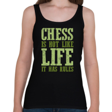 PRINTFASHION It has rules - Chess - Női atléta - Fekete női trikó