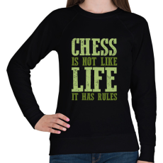 PRINTFASHION It has rules - Chess - Női pulóver - Fekete