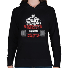 PRINTFASHION IT Január - Női kapucnis pulóver - Fekete