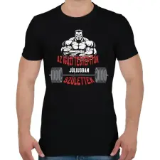 PRINTFASHION IT Július - Férfi póló - Fekete férfi póló