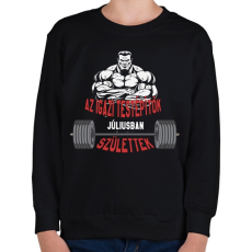 PRINTFASHION IT Július - Gyerek pulóver - Fekete