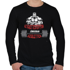 PRINTFASHION IT június - Férfi hosszú ujjú póló - Fekete férfi póló