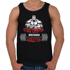 PRINTFASHION IT Március - Férfi atléta - Fekete atléta, trikó