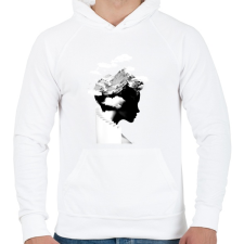 PRINTFASHION It's a cloudy day - Férfi kapucnis pulóver - Fehér férfi pulóver, kardigán