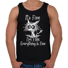 PRINTFASHION It's Fine, I'm Fine, Everything Is Fine - Férfi atléta - Fekete atléta, trikó