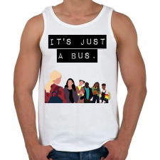 PRINTFASHION It's just a bus. - Férfi atléta - Fehér atléta, trikó