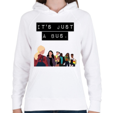 PRINTFASHION It's just a bus. - Női kapucnis pulóver - Fehér női pulóver, kardigán