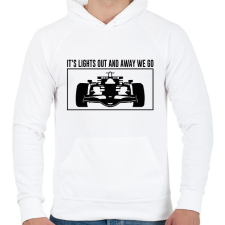 PRINTFASHION It's lights out - Férfi kapucnis pulóver - Fehér férfi pulóver, kardigán