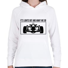 PRINTFASHION It's lights out - Női kapucnis pulóver - Fehér