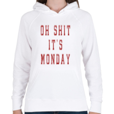 PRINTFASHION It's monday. - Női kapucnis pulóver - Fehér női pulóver, kardigán