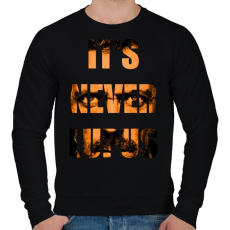 PRINTFASHION IT'S NEVER LUPUS - Férfi pulóver - Fekete