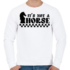 PRINTFASHION It's not a horse - Férfi pulóver - Fehér férfi pulóver, kardigán