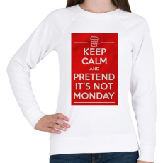 PRINTFASHION It's not monday - Női pulóver - Fehér