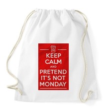 PRINTFASHION It's not monday - Sportzsák, Tornazsák - Fehér tornazsák