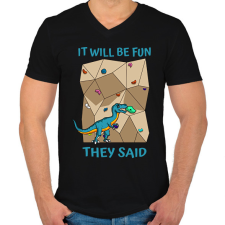 PRINTFASHION It will be fun - Férfi V-nyakú póló - Fekete férfi póló