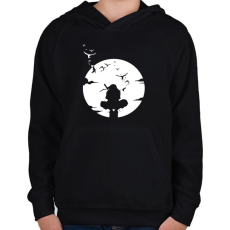 PRINTFASHION Itachi - Gyerek kapucnis pulóver - Fekete