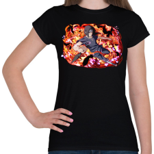 PRINTFASHION Itachi Uchiha attack - Női póló - Fekete női póló