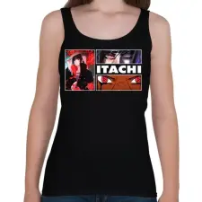 PRINTFASHION Itachi Uchiha montage - Női atléta - Fekete női trikó