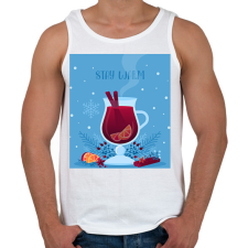 PRINTFASHION Ital - Férfi atléta - Fehér atléta, trikó