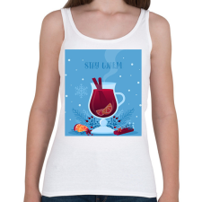 PRINTFASHION Ital - Női atléta - Fehér női trikó