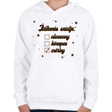 PRINTFASHION Ítélkezés szintje - Gyerek kapucnis pulóver - Fehér gyerek pulóver, kardigán