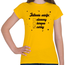PRINTFASHION Ítélkezés szintje - Női póló - Sárga női póló