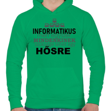 PRINTFASHION ithero-hu-light - Férfi kapucnis pulóver - Zöld