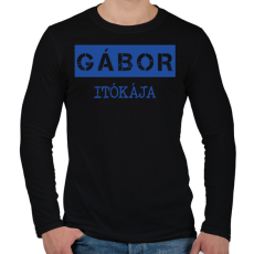 PRINTFASHION Itókája - névvel (bögre) - Férfi hosszú ujjú póló - Fekete