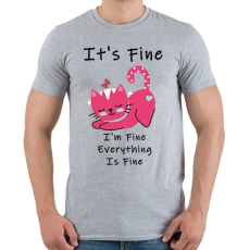 PRINTFASHION its fine - Férfi póló - Sport szürke