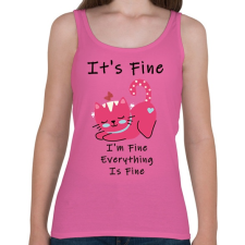 PRINTFASHION its fine - Női atléta - Rózsaszín női trikó