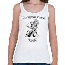 PRINTFASHION Itt úgysem jössz át - Gandalf - Gyűrűk ura - Női atléta - Fehér női trikó