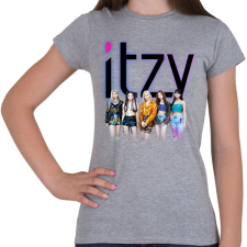 PRINTFASHION ITZY - Női póló - Sport szürke női póló