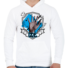 PRINTFASHION Izé firka - Férfi kapucnis pulóver - Fehér férfi pulóver, kardigán