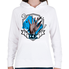 PRINTFASHION Izé firka - Női kapucnis pulóver - Fehér női pulóver, kardigán