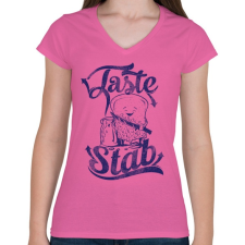 PRINTFASHION Ízletes - Női V-nyakú póló - Rózsaszín női póló