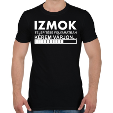 PRINTFASHION Izmok telepítése folyamatban... - Férfi póló - Fekete