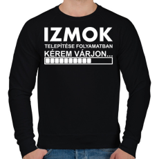 PRINTFASHION Izmok telepítése folyamatban... - Férfi pulóver - Fekete