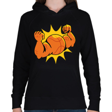 PRINTFASHION Izmos kosaras - Női kapucnis pulóver - Fekete