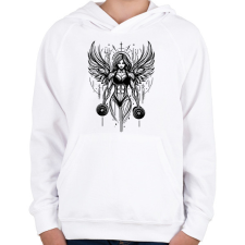 PRINTFASHION Izmos nő - Gyerek kapucnis pulóver - Fehér gyerek pulóver, kardigán