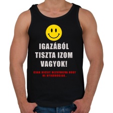 PRINTFASHION izmos vagyok - Férfi atléta - Fekete atléta, trikó