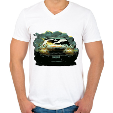 PRINTFASHION Izomautó - Férfi V-nyakú póló - Fehér