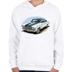PRINTFASHION Izomautó - Gyerek kapucnis pulóver - Fehér