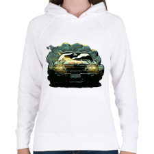 PRINTFASHION Izomautó - Női kapucnis pulóver - Fehér női pulóver, kardigán