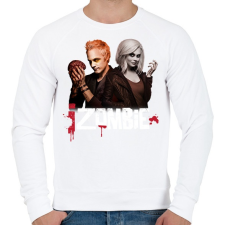 PRINTFASHION Izombie - Férfi pulóver - Fehér férfi pulóver, kardigán