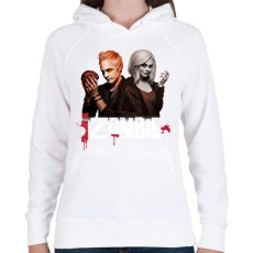 PRINTFASHION Izombie - Női kapucnis pulóver - Fehér
