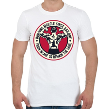 PRINTFASHION Izomerő - Férfi póló - Fehér férfi póló