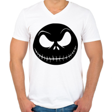 PRINTFASHION jack-3892107 - Férfi V-nyakú póló - Fehér